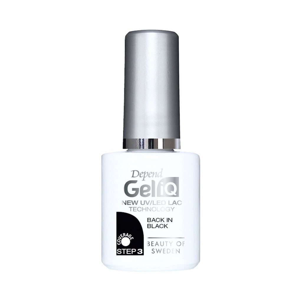 Geellakk Depend Gel iQ 1001 Back in Black, 5ml hind ja info | Küünelakid, küünetugevdajad | kaup24.ee