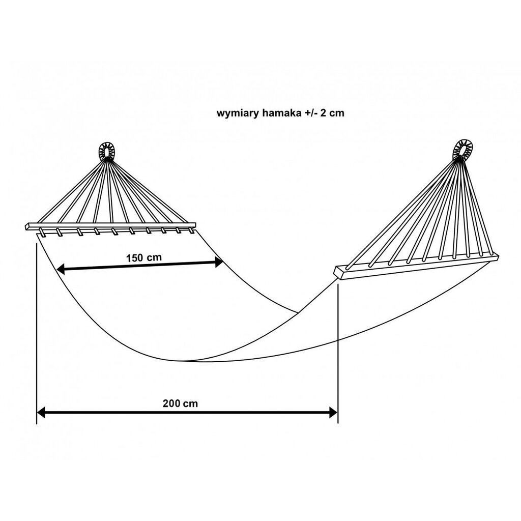 Kahekorruseline võrkkiik, 200x150 цена и информация | Võrkkiiged | kaup24.ee