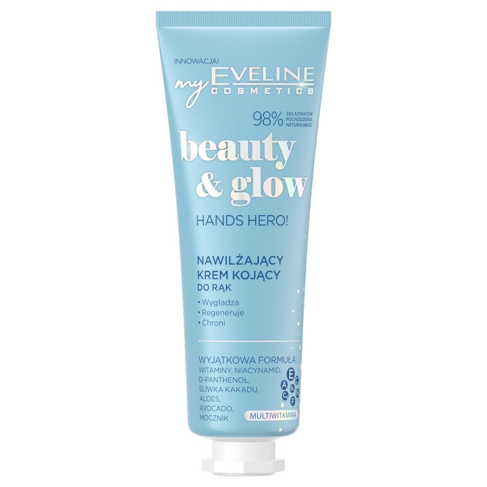 Rahustav niisutav kätekreem Eveline Beauty & Glow Hands Hero, 50ml hind ja info | Kehakreemid, kehaspreid | kaup24.ee