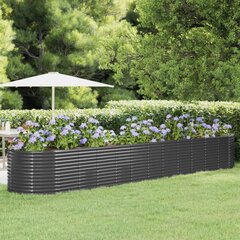 vidaXL aia taimekast, pulbervärvitud teras, 507x100x68 cm antratsiit hind ja info | Istutus- ja turbapotid | kaup24.ee