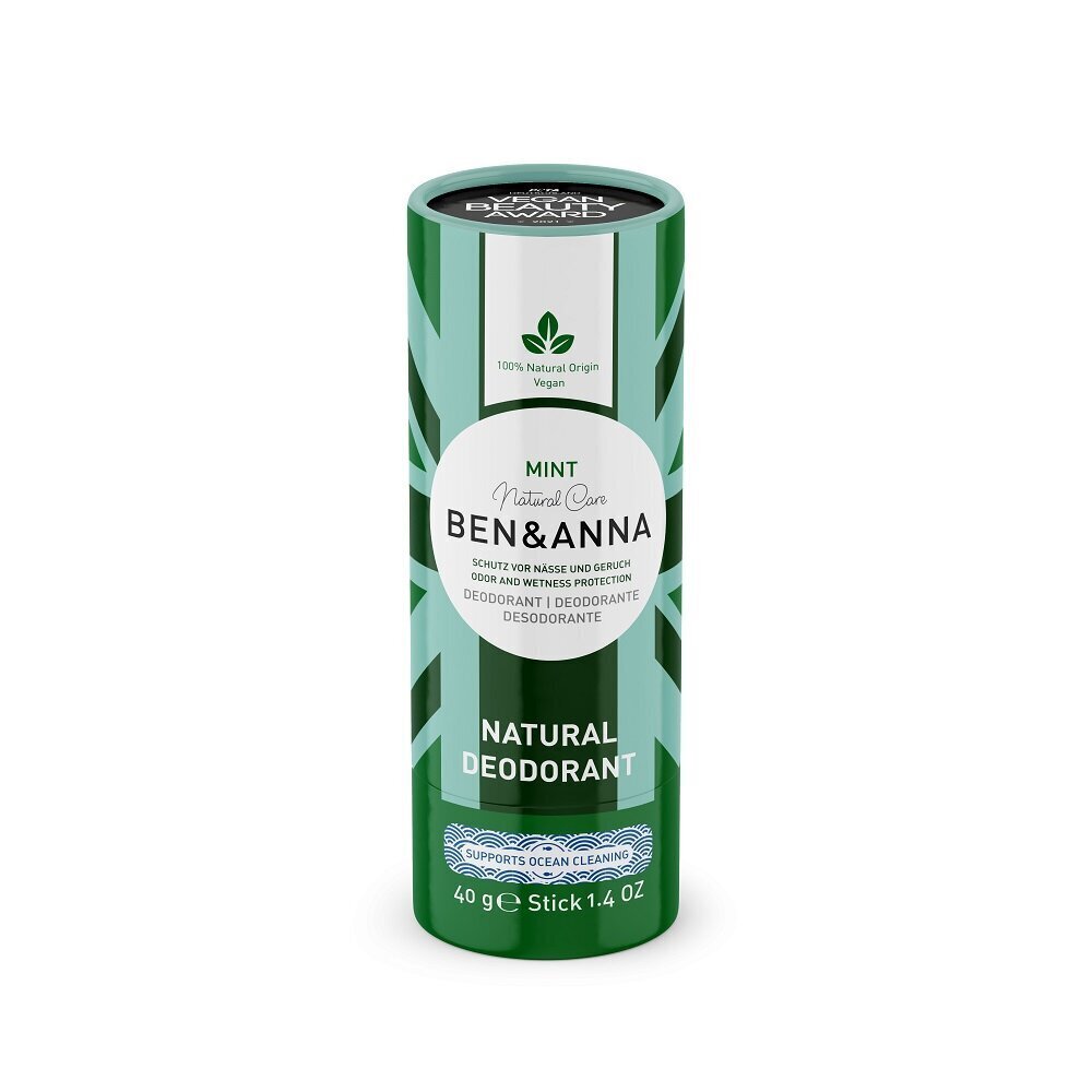 Pulkdeodorant Ben & Anna Natural Dezodorant Mint, 40g hind ja info | Deodorandid | kaup24.ee