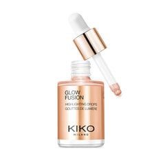 Жидкий хайлайтер для лица с металлическим финишем Kiko Milano Glow Fusion Highlighting Drops, 10ml, 02 Sweet Dreams цена и информация | Бронзеры (бронзаторы), румяна | kaup24.ee