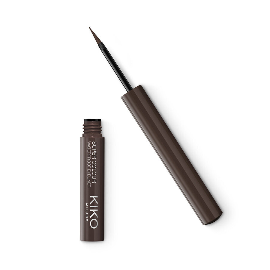 vedel silmapliiats Kiko Milano Super Colour Waterproof Eyeliner, 09 Dark Brown hind ja info | Ripsmetušid, lauvärvid, silmapliiatsid, seerumid | kaup24.ee