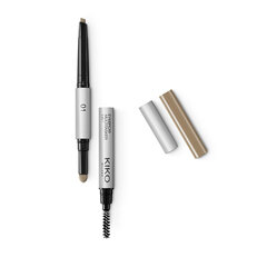 Kulmupliiats Kiko Milano Eyebrow Multitasker 3-in-1, 01 Light Blondes hind ja info | Kulmuvärvid, -pliiatsid | kaup24.ee