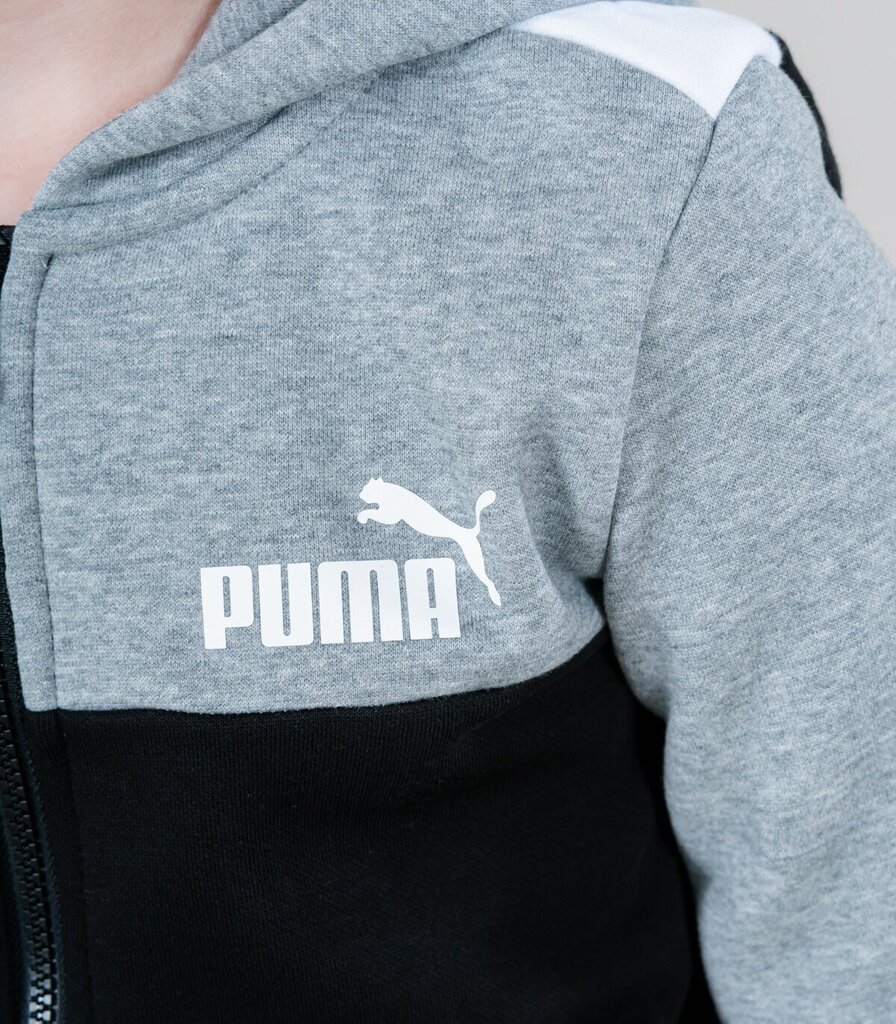 Puma laste dressikomplekt 670116*03, hall/must 4064537646281 цена и информация | Poiste kampsunid, vestid ja jakid | kaup24.ee