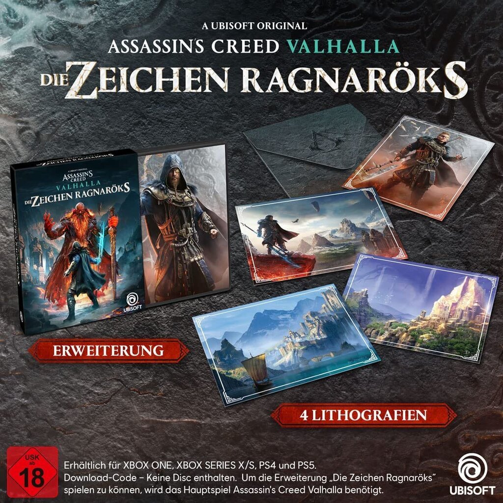 Assassin's Creed Valhalla: Ragnaröksi märgid - laiendamine [Kood on kastis, peamäng on vaja] (tasuta versiooniuuendus PS5 -le) - [PlayStation 4] hind ja info | Arvutimängud, konsoolimängud | kaup24.ee