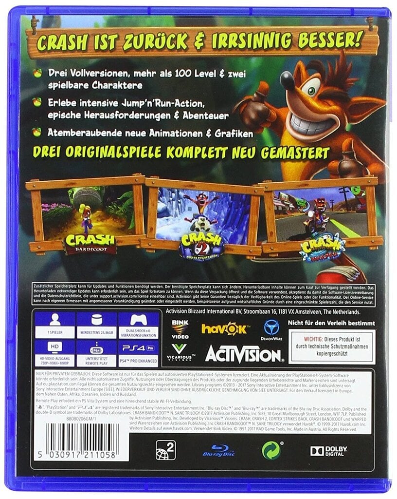 Crash Bandicoot 2.0 - [PlayStation 4] цена и информация | Arvutimängud, konsoolimängud | kaup24.ee