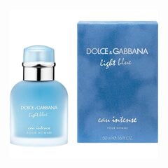 Dolce & Gabbana  Light Blue Eau Intense Pour Homme EDP для мужчин 50 мл цена и информация | Мужские духи | kaup24.ee