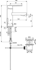 Смеситель для биде Ideal Standard Gio, с нижним клапаном цена и информация | Смесители | kaup24.ee