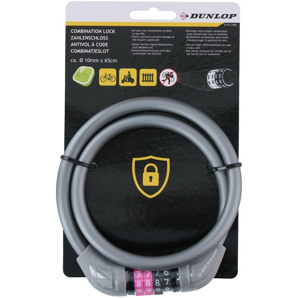 Dunlop jalgrattalukk, 1.0x65cm, hall hind ja info | Rattalukud | kaup24.ee