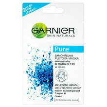 Näomask Garnier Skin Naturals Pure self-warming face mask, 2 x 6 ml hind ja info | Näomaskid, silmamaskid | kaup24.ee