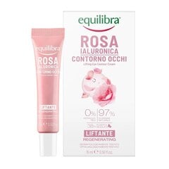 Silmaümbruskreem hüaluroonhappega Equilibra Rosa Regenerating Lifting Eye Contour Cream Rose, 15ml hind ja info | Silmakreemid, seerumid | kaup24.ee