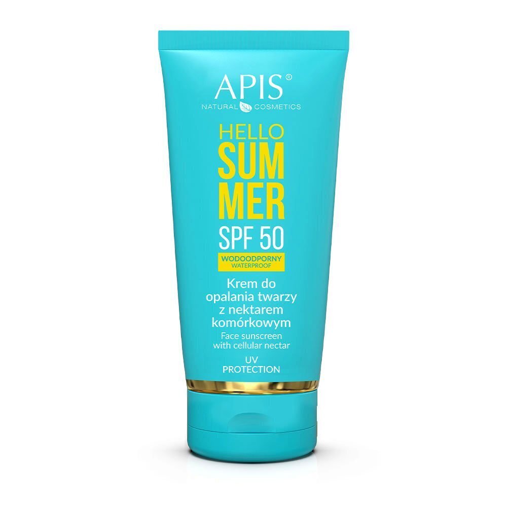 Veekindel näokreem SPF50-ga Apis Hello Summer Sunscreen Face, 50ml цена и информация | Päikesekreemid | kaup24.ee