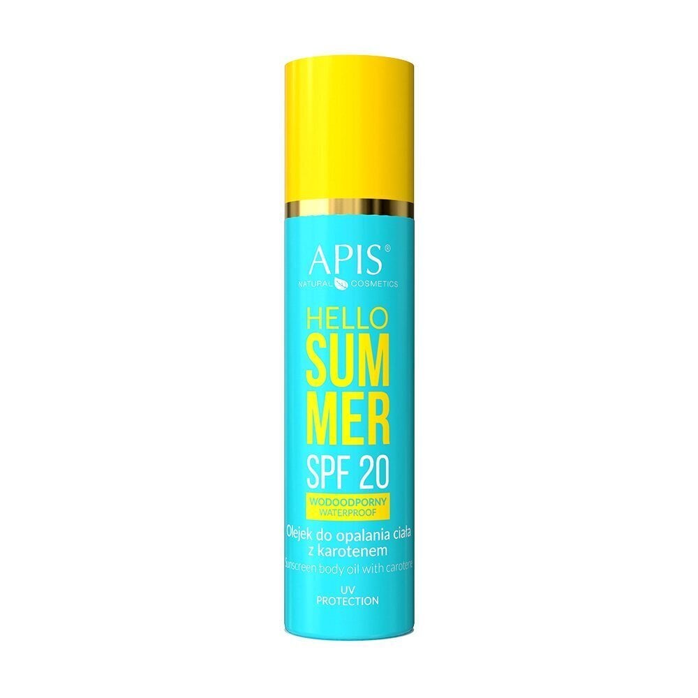 Veekindel keha päikesekaitseõli karoteeniga Apis Hello Summer Sunscreen Body Oil SPF20, 150ml цена и информация | Päikesekreemid | kaup24.ee