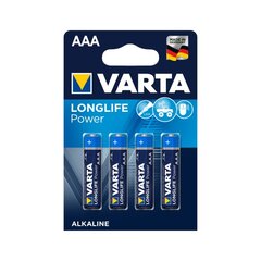 Varta Longlife LR03 patareid, 4 tk. hind ja info | Patareid | kaup24.ee