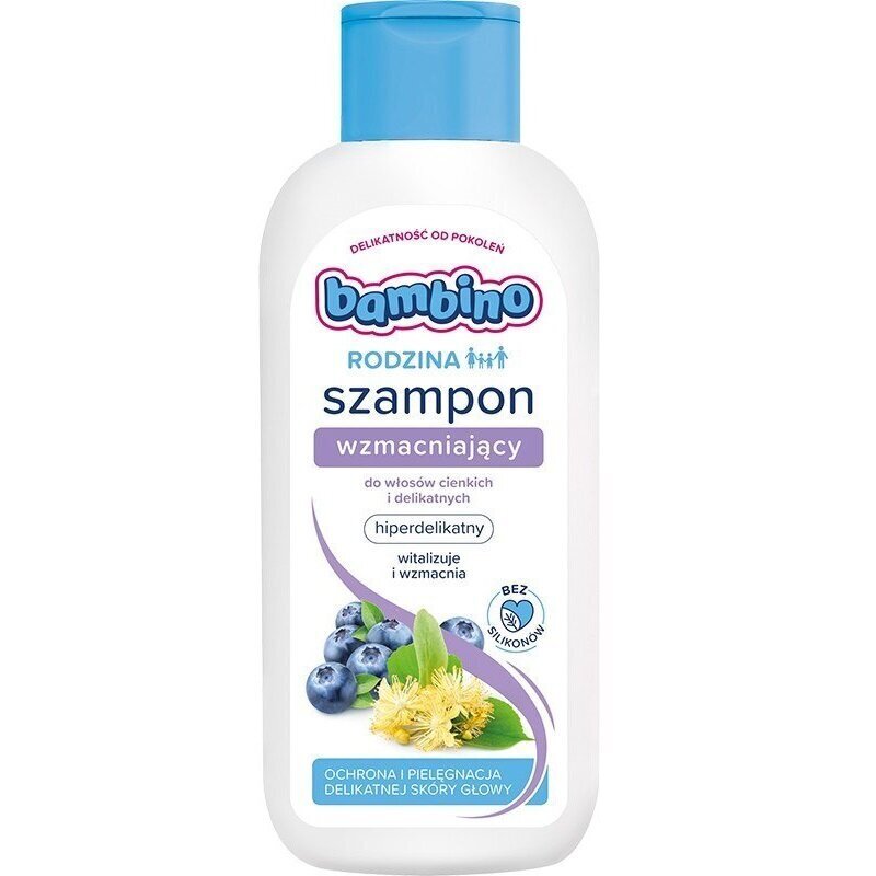 Tugevdav šampoon õhukestele ja õrnadele juustele Bambino, 400ml hind ja info | Šampoonid | kaup24.ee