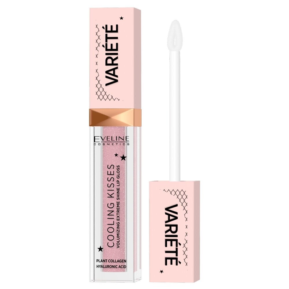 Jahutav ja huuli suurendav huuleläige Eveline Variete Cooling Kisses 02 Sugar Nude, 6.8ml hind ja info | Huulepulgad, -läiked, -palsamid, vaseliin | kaup24.ee