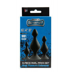 Anaallelud Menzstuff 3-piece anal pawn set black цена и информация | Анальные игрушки | kaup24.ee
