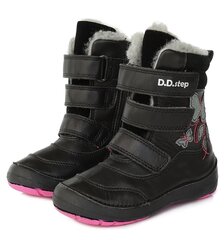 Кожаные зимние ботинки D.D.STEP.W023-117AM-W.Black цена и информация | Детские зимние сапожки | kaup24.ee