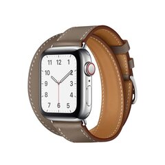 Double Tour Кожаный ремешок для Apple Watch – Etoupe 38/40/41мм цена и информация | Аксессуары для смарт-часов и браслетов | kaup24.ee