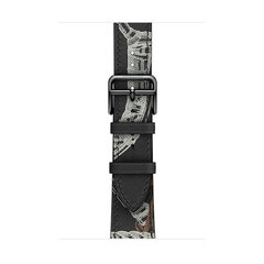 Single Tour Кожаный ремешок для Apple Watch – Black Print 42/44/45мм цена и информация | Аксессуары для смарт-часов и браслетов | kaup24.ee