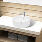 Valge ümar keraamiline kraanikauss vannituppa hind ja info | Kraanikausid, valamud | kaup24.ee