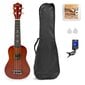 MAX UKEY Ukulele komplekt Soprano 21" tume puit hind ja info | Kitarrid | kaup24.ee