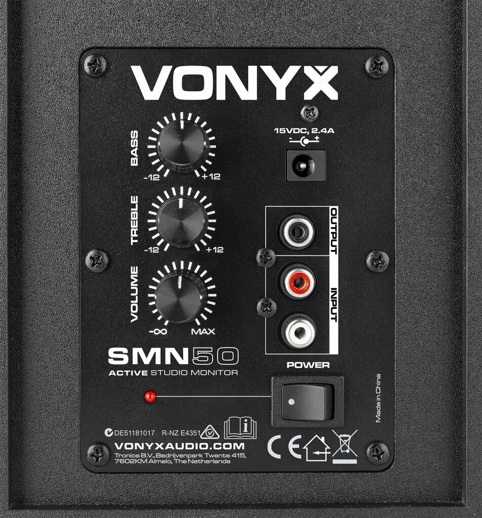 VONYX SMN50B aktiivkõlarid (paar) 5" hind ja info | Koduaudio ja "Soundbar" süsteemid | kaup24.ee