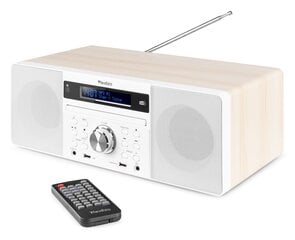 Музыкальный центр Audizio Prato CD/DAB+/FM/USB/BT Белый цена и информация | Музыкальные центры | kaup24.ee