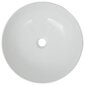 Ümar keraamiline valamu 41,5 x 13,5 cm valge hind ja info | Kraanikausid, valamud | kaup24.ee