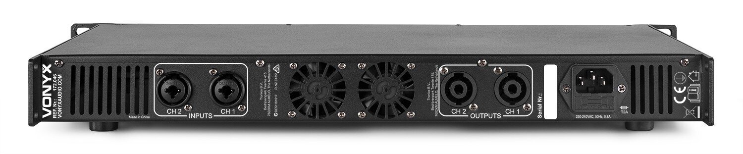 Vonyx VDA1000 helivõimendi 1U 2x 500W hind ja info | Koduaudio ja "Soundbar" süsteemid | kaup24.ee