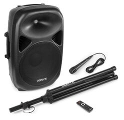 Vonyx SPS12A aktiivne 600W kõlar 12" aluse ja mikrofoniga цена и информация | Аудиоколонки | kaup24.ee