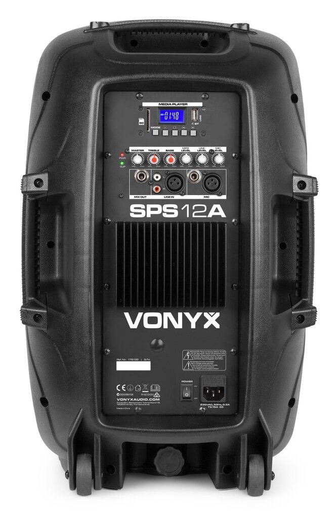 Vonyx SPS12A aktiivne 600W kõlar 12" aluse ja mikrofoniga hind ja info | Kõlarid | kaup24.ee