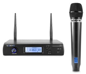 Беспроводной микрофон Vonyx WM61 UHF 16-канальный с 1 ручным микрофоном цена и информация | Микрофоны | kaup24.ee