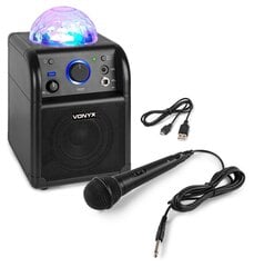 Vonyx SBS50B karaokekomplekt must LED valgusefektidega цена и информация | Музыкальные центры | kaup24.ee