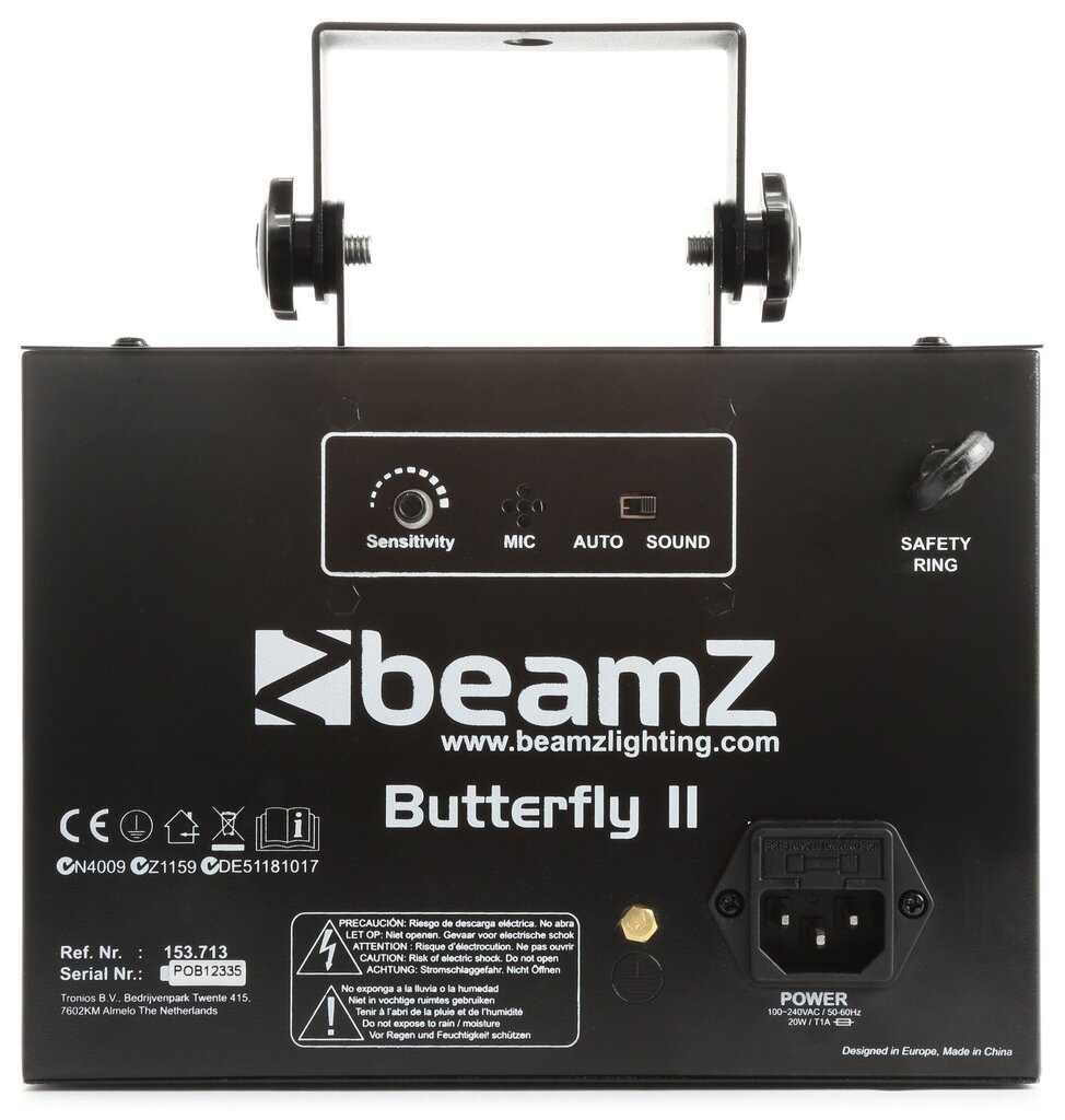 Valgusefekt BeamZ Butterfly II LED mini derby цена и информация | Peokaunistused | kaup24.ee