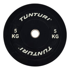 Tunturi Bumper ketas (lame) 5 kg must hind ja info | Hantlid, kangid, raskused | kaup24.ee