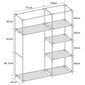 Tekstiilist riidekapp, 90x45x170, tumehall hind ja info | Kapid | kaup24.ee