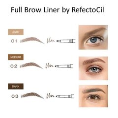 Подводка для бровей Brow Liner Dark Brown RefectoCil цена и информация | Карандаши, краска для бровей | kaup24.ee