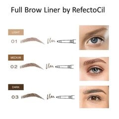 Подводка для бровей Brow Liner Medium Brown RefectoCil цена и информация | Карандаши, краска для бровей | kaup24.ee