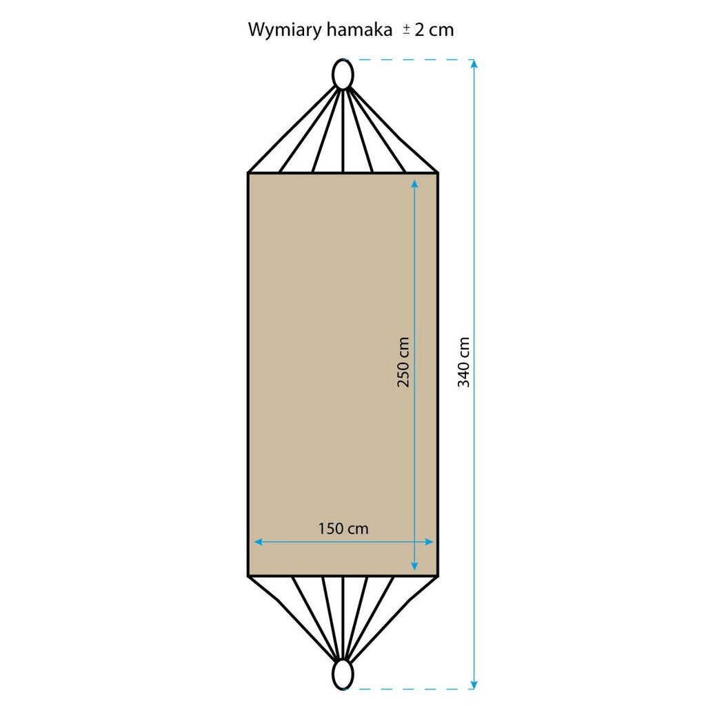 Kahekorruseline aiamatt - Royokamp XXL, 250x150 hind ja info | Võrkkiiged | kaup24.ee