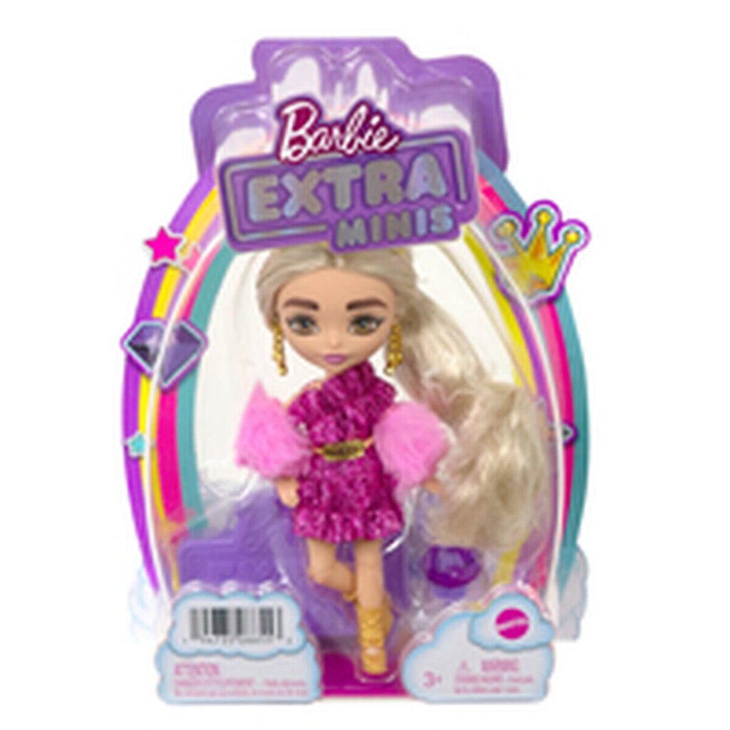 Barbie® Extra Mini nukk kuldse krooniga HJK67 hind ja info | Tüdrukute mänguasjad | kaup24.ee