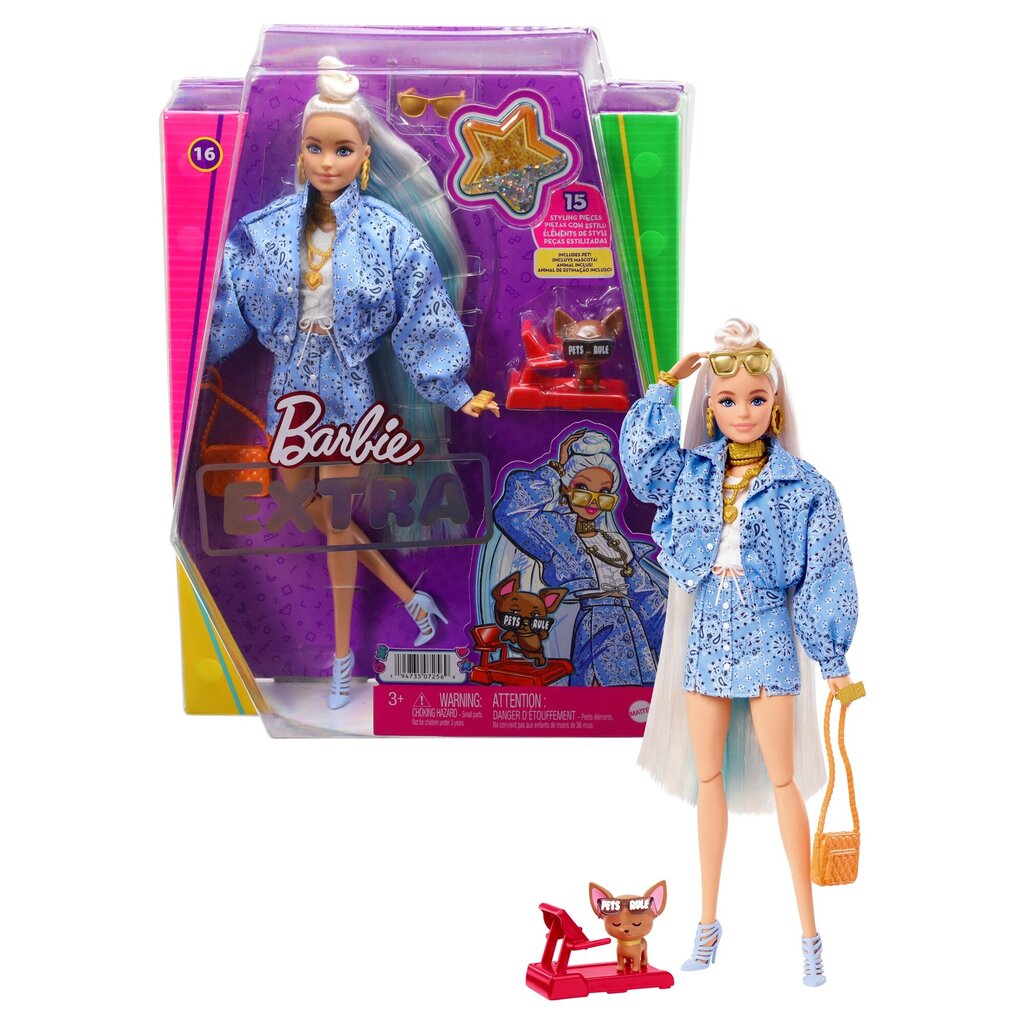 Barbie® Extra nukk blond krunniga HHN08 цена и информация | Tüdrukute mänguasjad | kaup24.ee