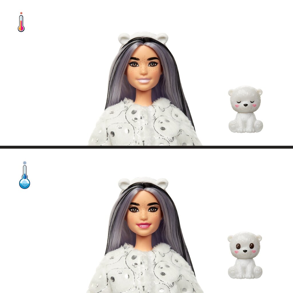 Barbie® Cutie Reveal Lumesära üllatusnukk - Jääkaru HJL64 hind ja info | Tüdrukute mänguasjad | kaup24.ee