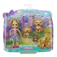 Nukk Enchantimals® Gerika kuldse retriiveri perekomplekt HHB85 hind ja info | Tüdrukute mänguasjad | kaup24.ee