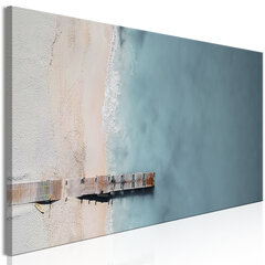 Картина - Sea and Wooden Bridge (1 Part) Narrow Grey 150x50 см цена и информация | Картины, живопись | kaup24.ee