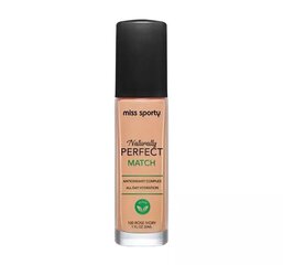 Niisutav jumestuskreem Miss Sporty Naturally Perfect Match 100 Rose Ivory, 30ml цена и информация | Пудры, базы под макияж | kaup24.ee