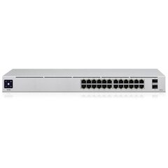 Ubiquiti USW-Pro-24-PoE|Type L3|Desktop/pedestal|Rack|24x10Base-T / 100Base-TX / 1000Base-T|2xSFP+|PoE+ ports 16|400 Watts|USW-PRO-24-POE hind ja info | Ruuterid | kaup24.ee