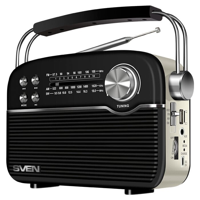 Raadio Sven SRP-500 must цена и информация | Raadiod ja äratuskellad | kaup24.ee