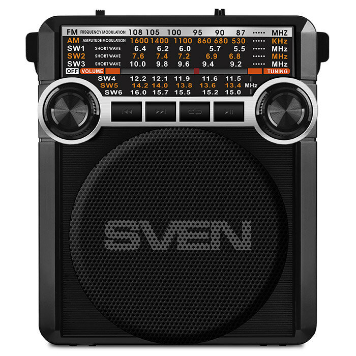 Taskulambiga raadio Sven SRP-355 Must hind ja info | Raadiod ja äratuskellad | kaup24.ee
